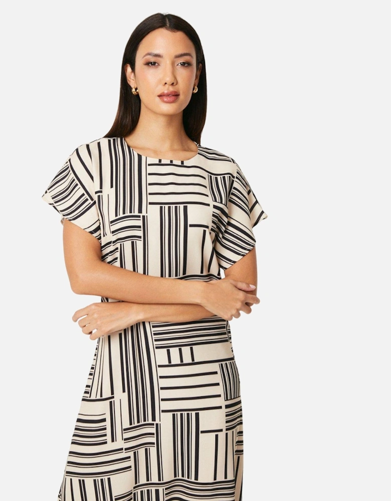 Womens/Ladies Geometric Midi Dress