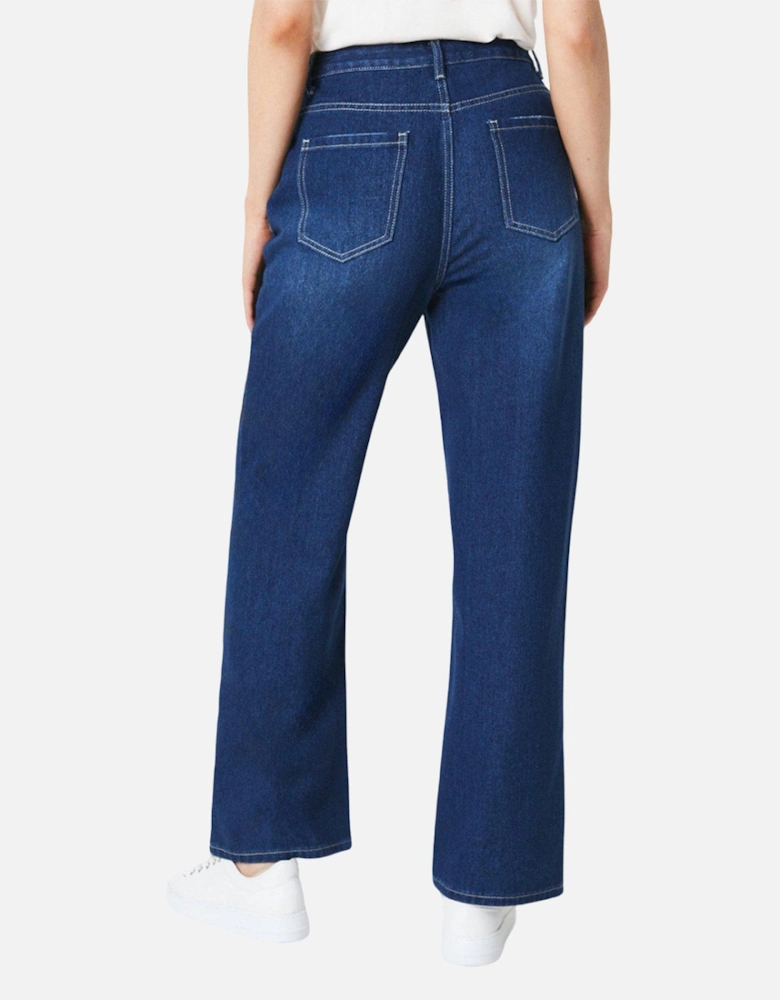 Womens/Ladies Wide Leg Jeans