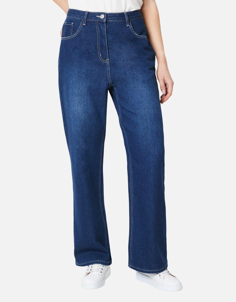 Womens/Ladies Wide Leg Jeans