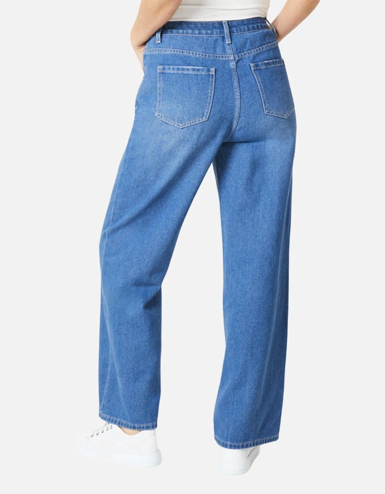 Womens/Ladies Wide Leg Jeans