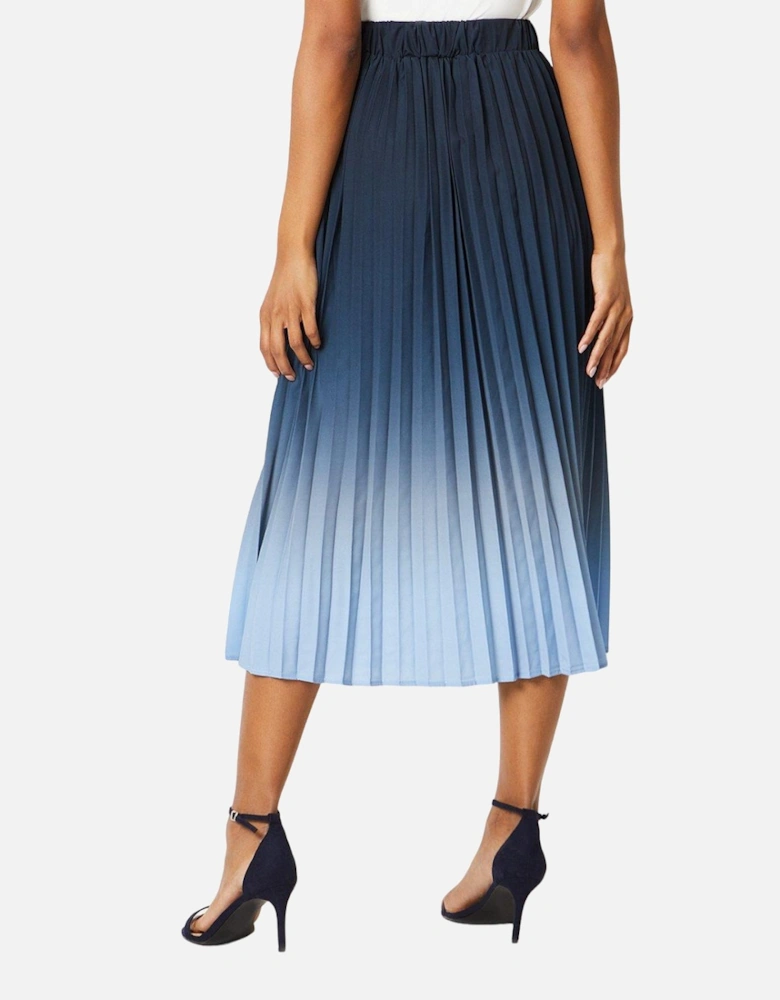 Womens/Ladies Ombre Pleated Midi Skirt