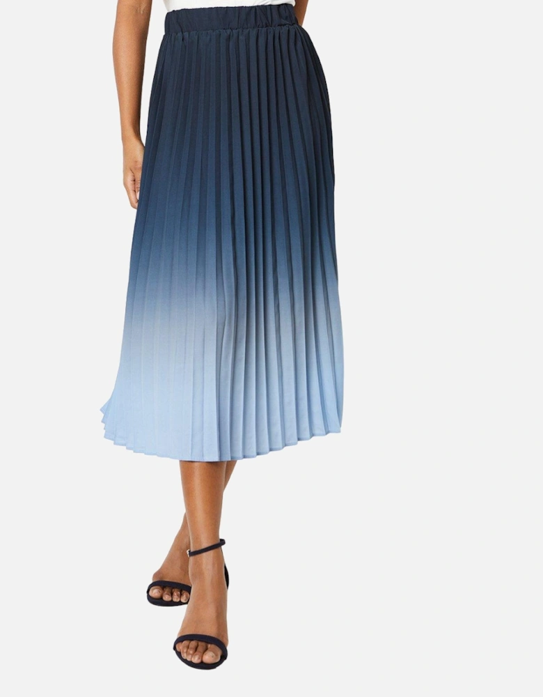 Womens/Ladies Ombre Pleated Midi Skirt