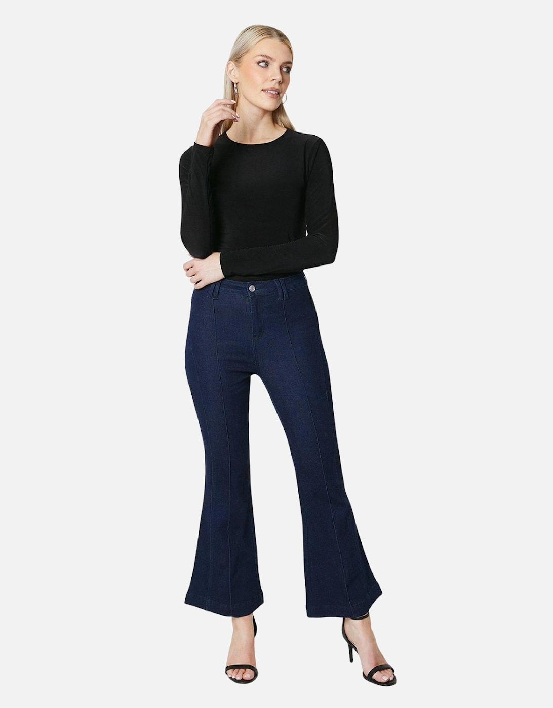 Womens/Ladies Flared Hem Petite Jeans