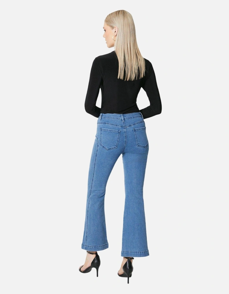 Womens/Ladies Flared Hem Petite Jeans