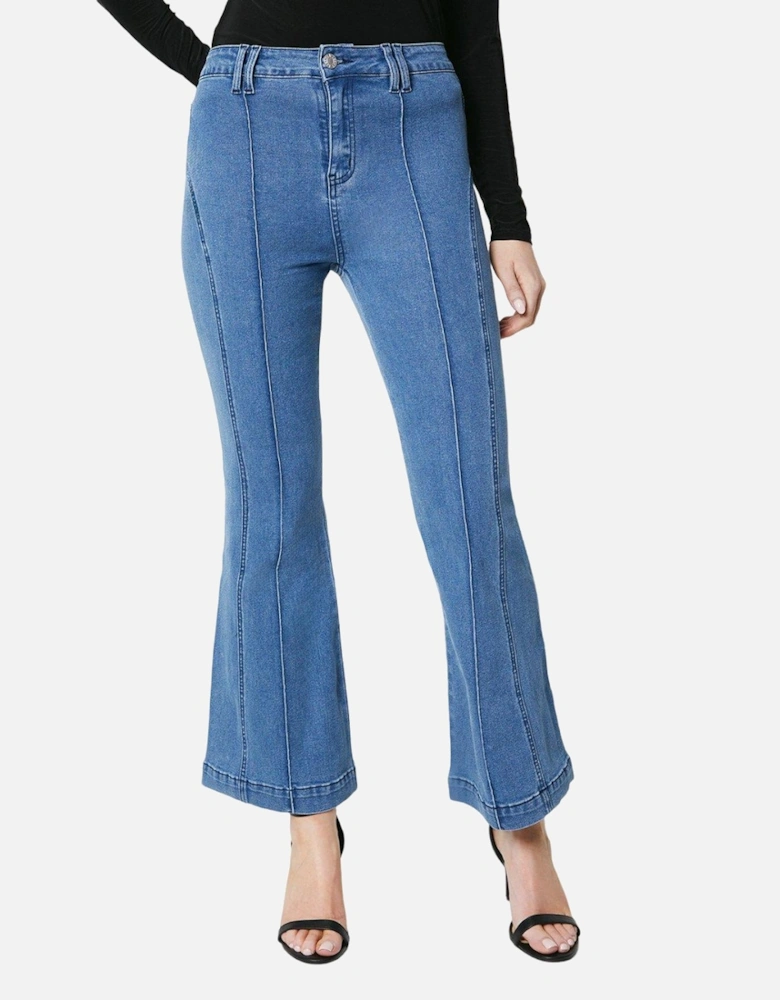 Womens/Ladies Flared Hem Petite Jeans