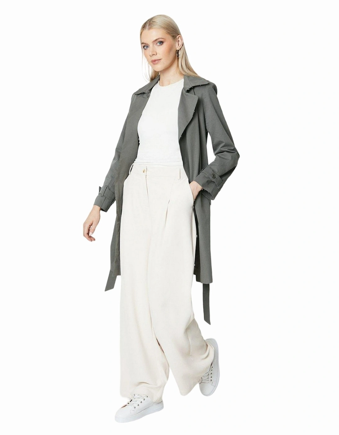 Womens/Ladies Premium Belted Trench Coat