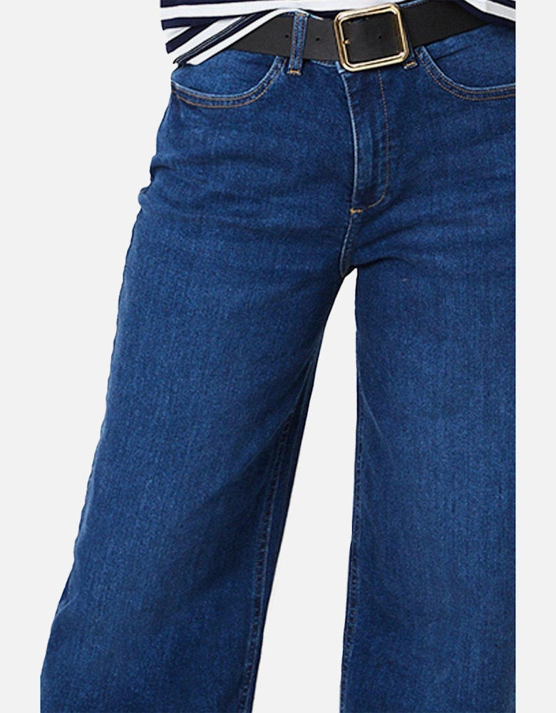 Womens/Ladies Denim Wide Leg Jeans