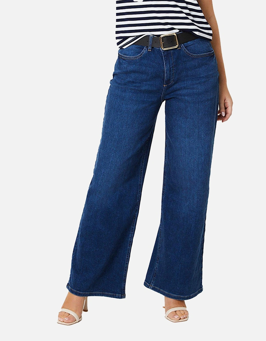 Womens/Ladies Denim Wide Leg Jeans, 5 of 4