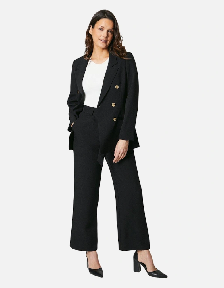 Womens/Ladies Belted Petite Wide Leg Trousers