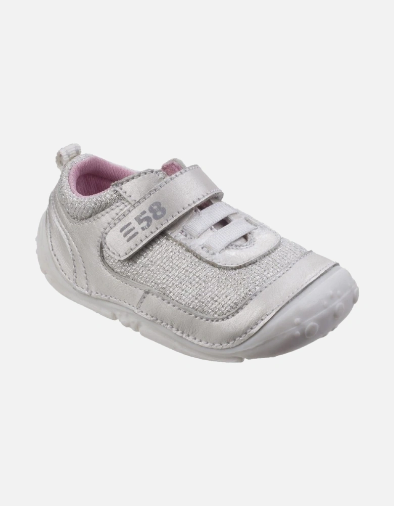 Childrens/Girls Livvy Touch Fastening Leather Shoes