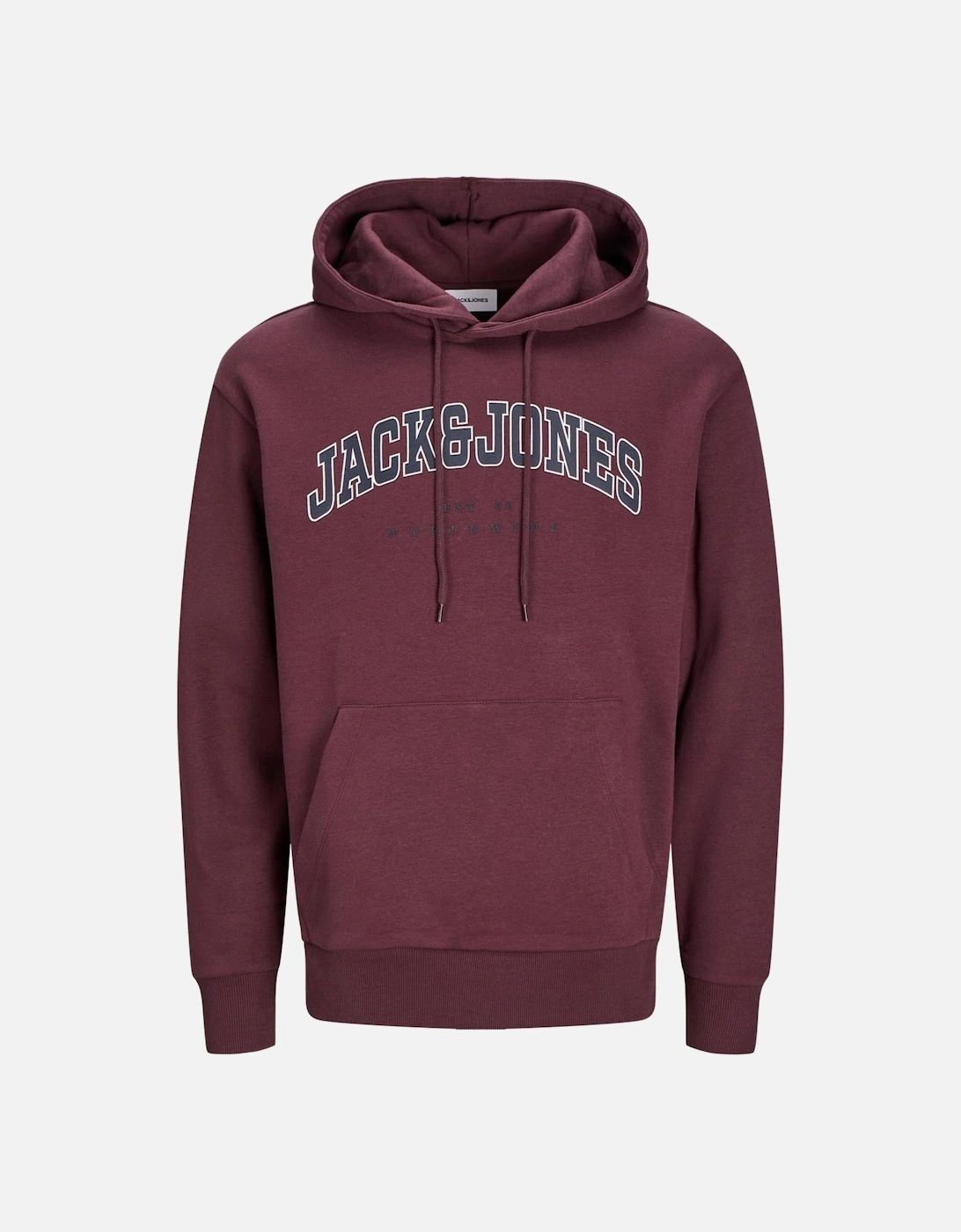 Mens Jack & Jones Mens Caleb Big & Tall Varsity Hoodie - Red - Size: 48/Regular