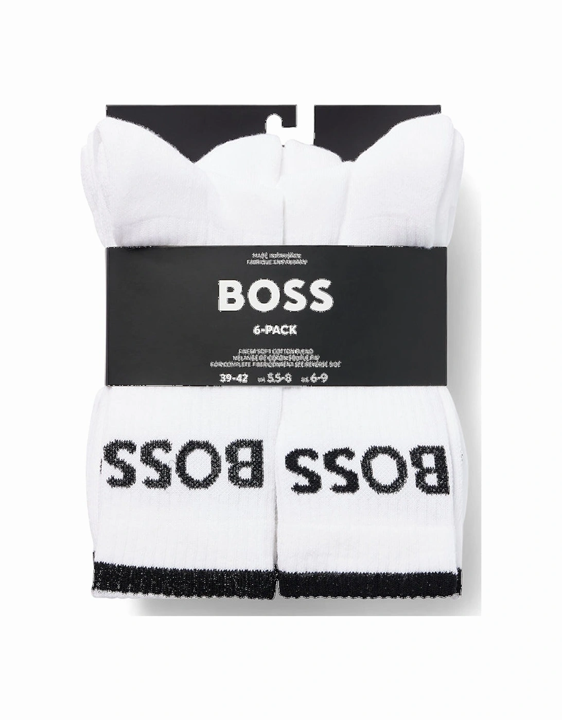 6-Pack Quarter-Length Socks, White