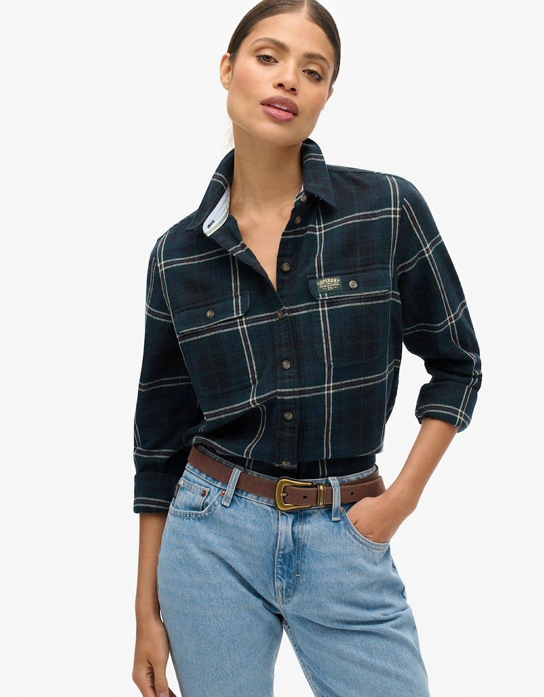 Lumberjack Check Flannel Shirt - Navy, 2 of 1