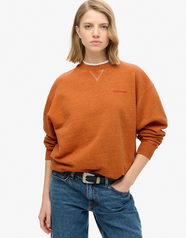 Essential Logo Overdyed Sweatshirt - Orange