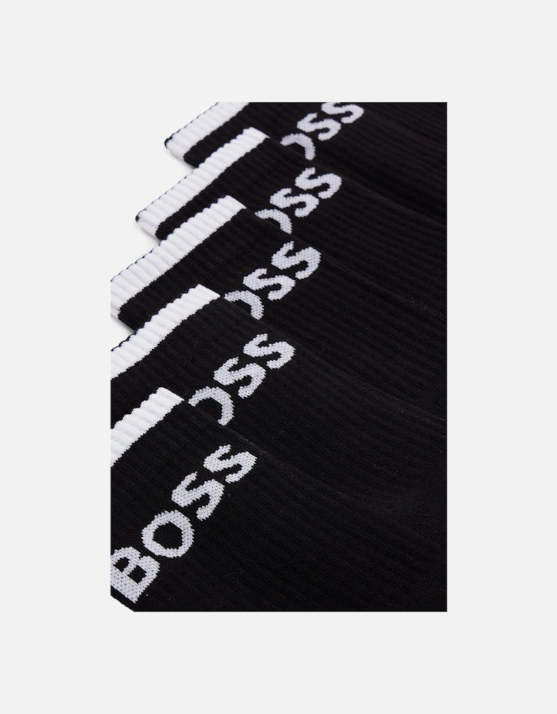 6-Pack Quarter-Length Socks, Black