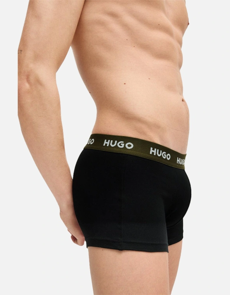 3-Pack Boxer Trunks, Khaki/Purple