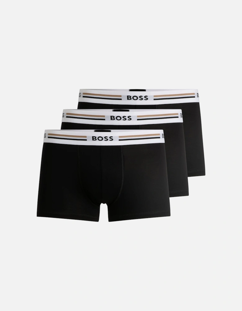 3-Pack Revive Boxer Trunks, Black