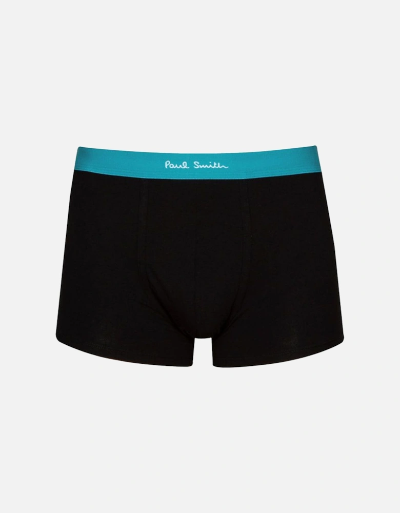 Mixed Waistband Boxer Trunks, Black