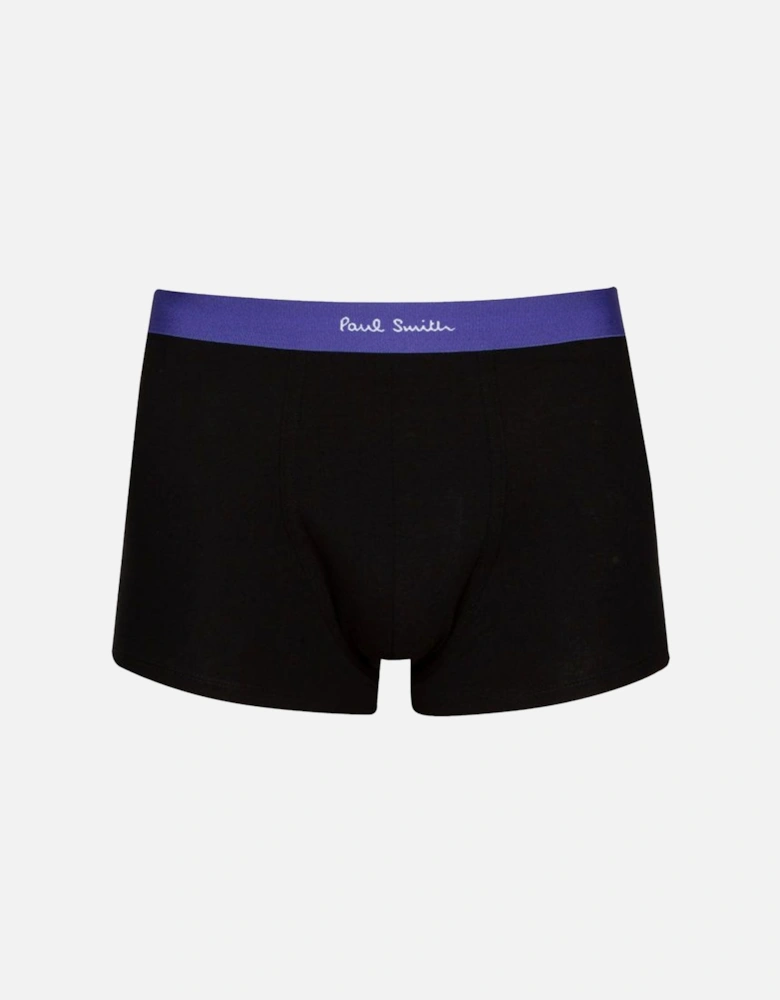 Mixed Waistband Boxer Trunks, Black