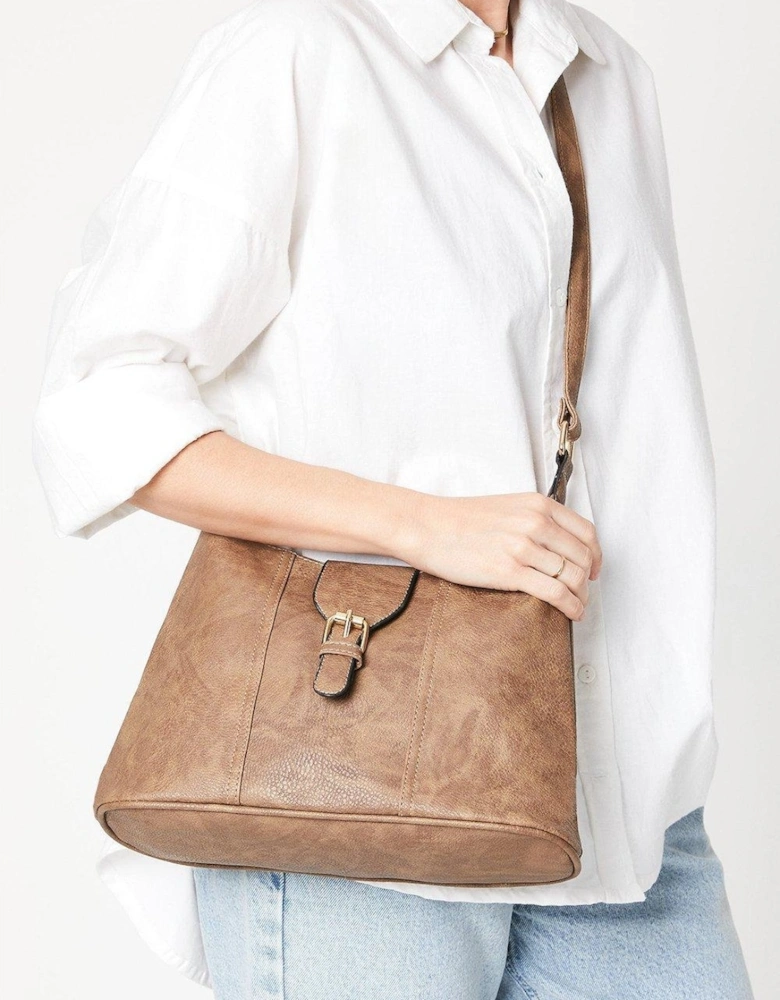 Womens/Ladies Terry Zip Detail Tote Bag