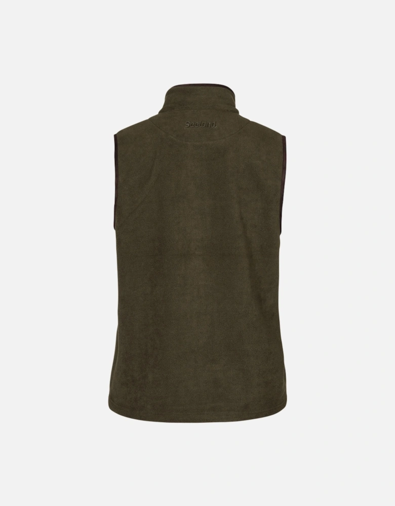 Woodcock Earl Fleece Waistcoat Pine Green Melange