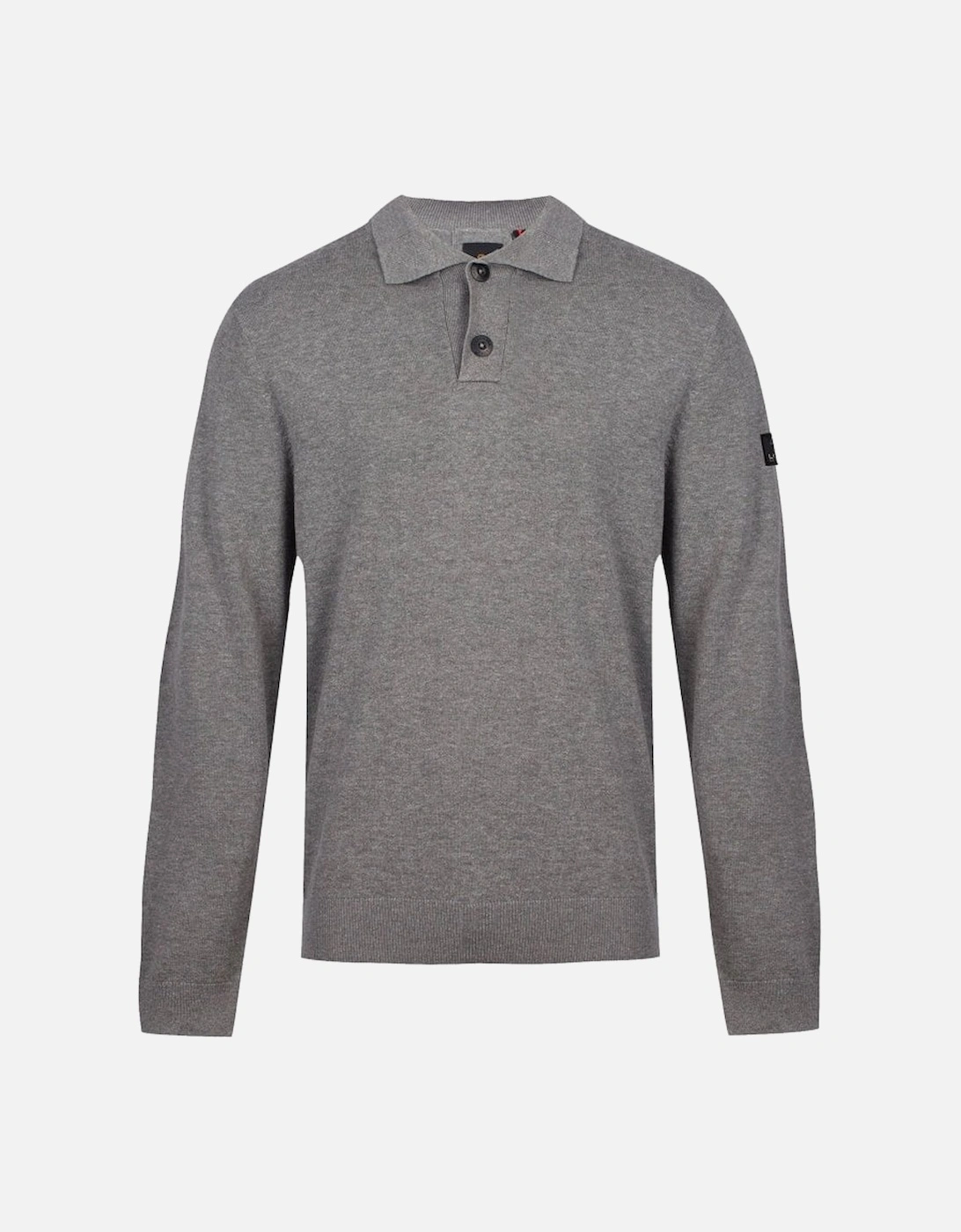 Fairbanks Knitted Polo Mid Grey Marl, 5 of 4