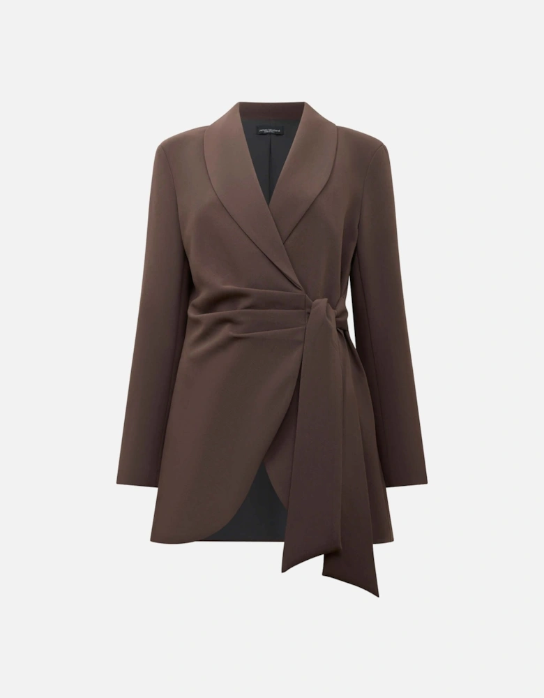 Side Brown Sash Blazer