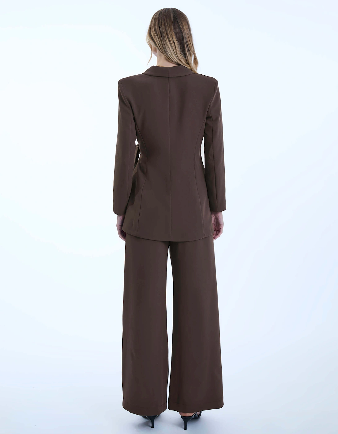 Side Brown Sash Blazer