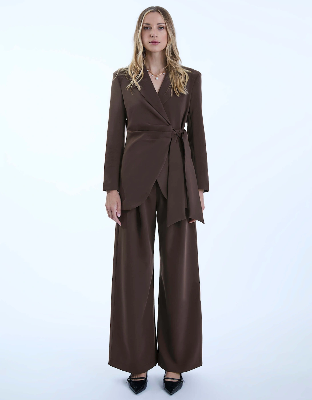 Side Brown Sash Blazer, 6 of 5