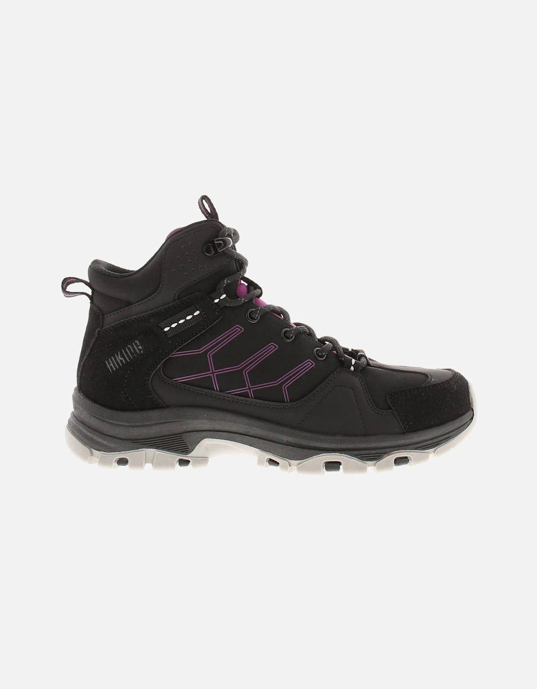 Womens Walking Boots Erie Lace Up black UK Size
