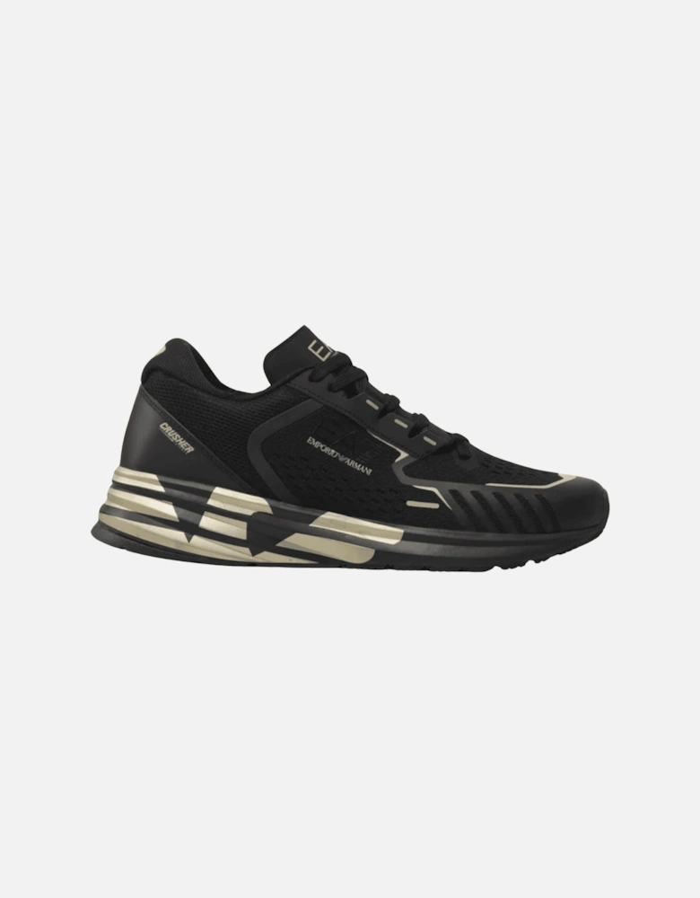 Crusher Black/Gold Runner Trainer