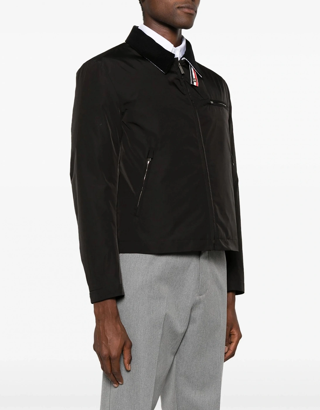 Nylon Tech Gabardine Jacket Black