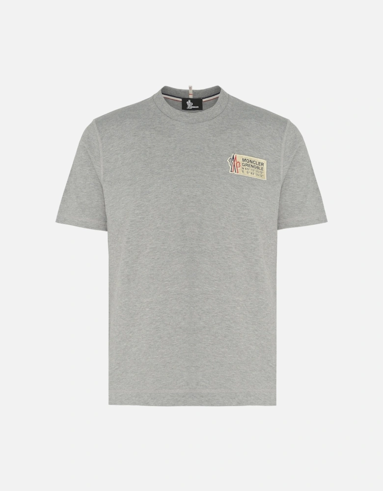 Branded Cotton T Shirt Grey