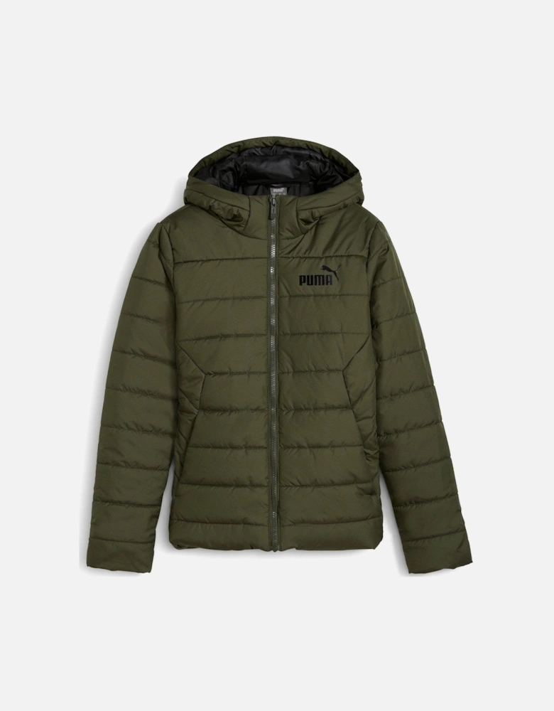 Boys Essentials Hooded Padded Jacket - Green