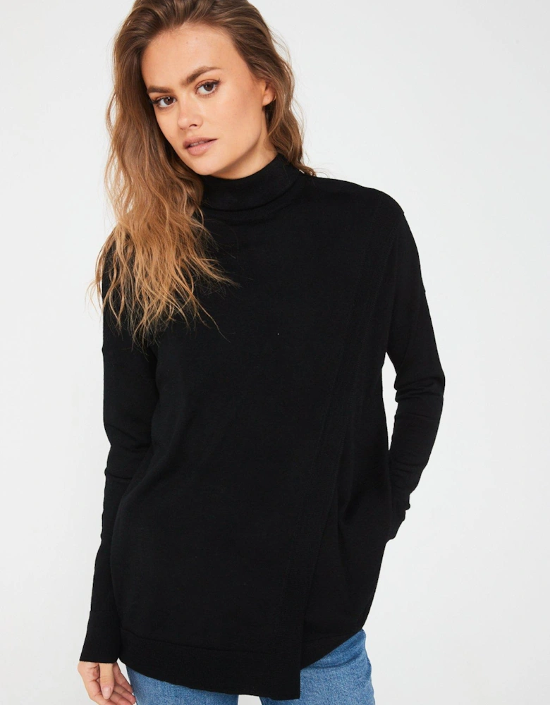 Bern Wrap Jumper - Black