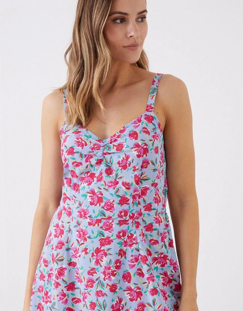 Womens/Ladies Floral V Neck Mini Dress