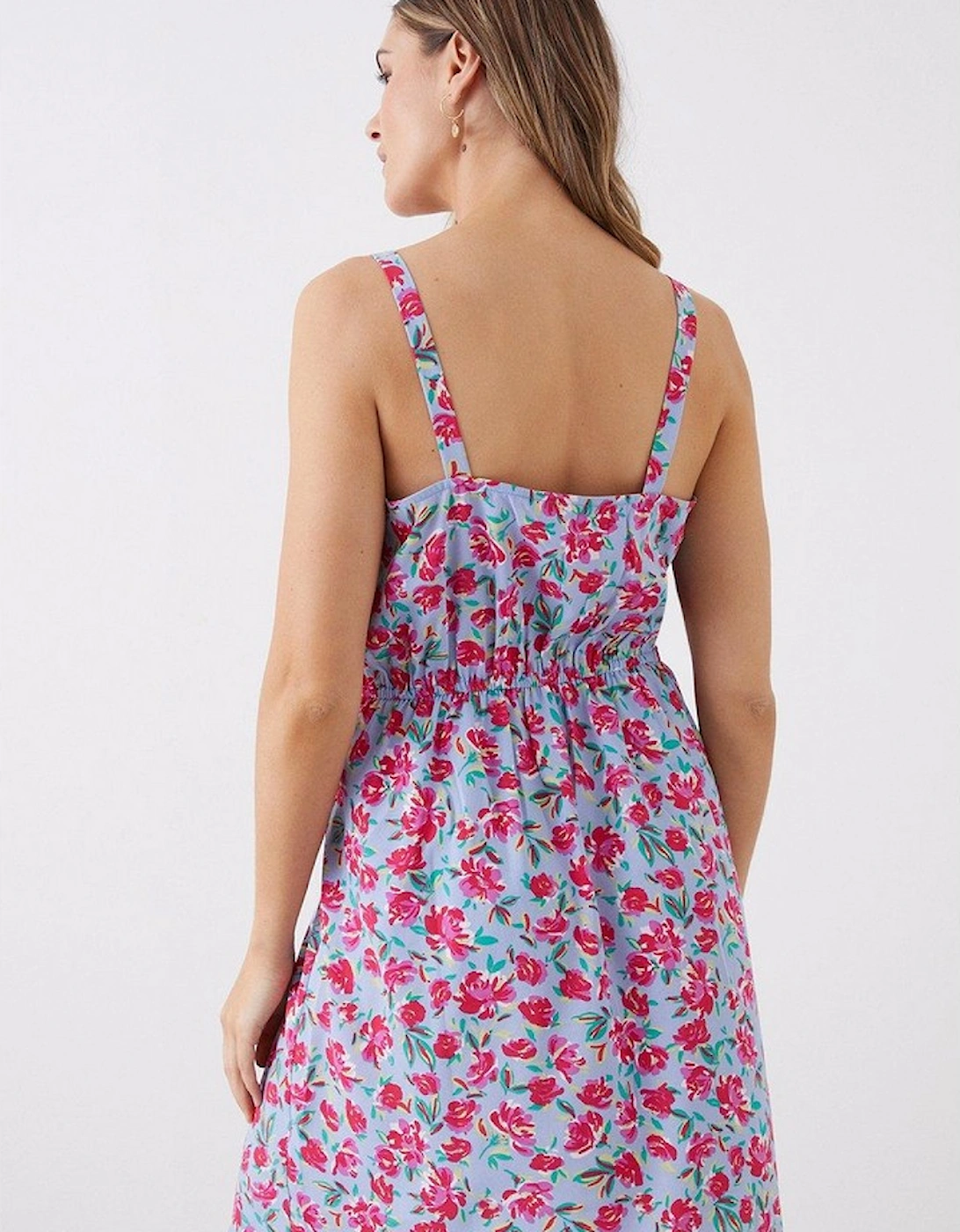 Womens/Ladies Floral V Neck Mini Dress