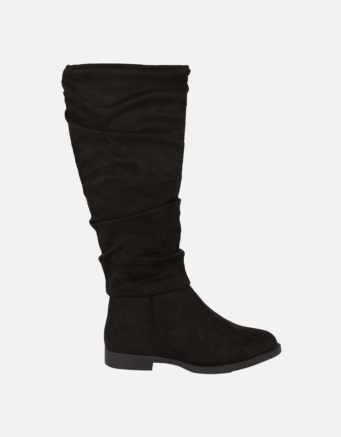 Womens/Ladies Karina Ruched Wide Flat Boots