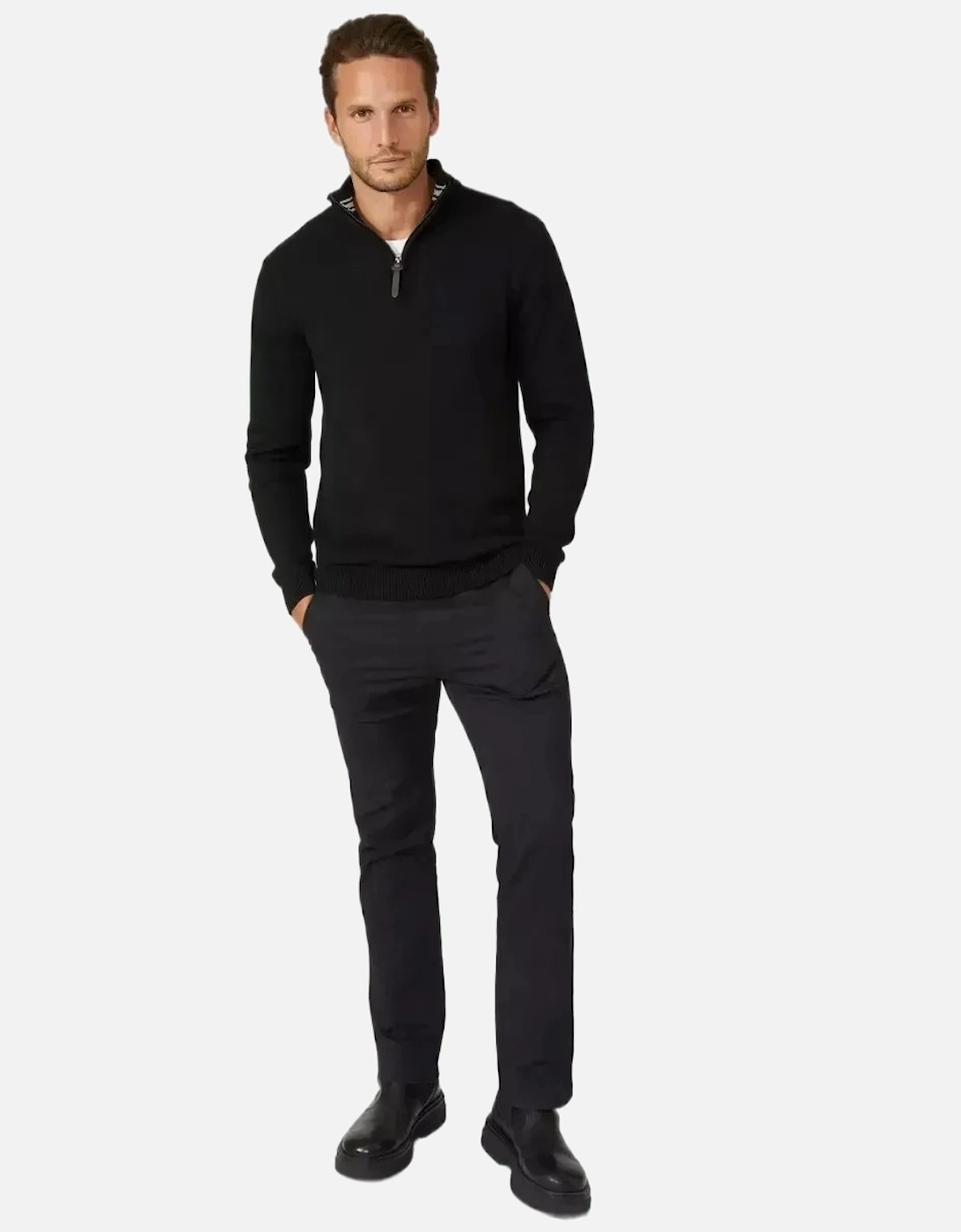 Mens Premium Cotton Funnel Neck Jumper, 6 of 5