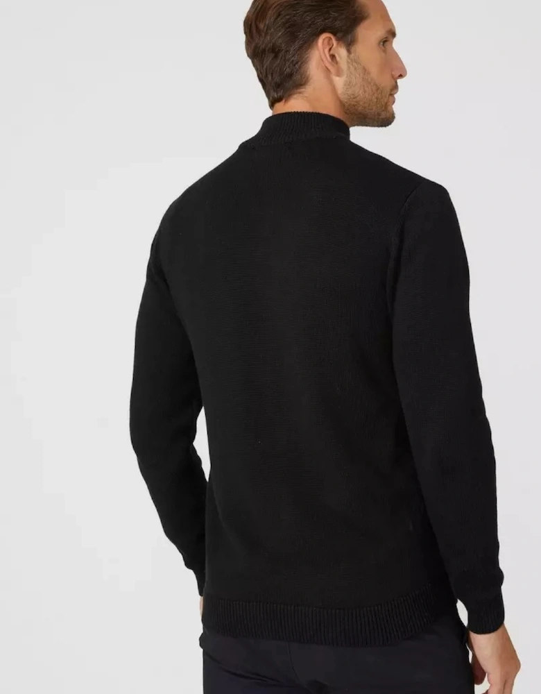 Mens Premium Cotton Funnel Neck Jumper