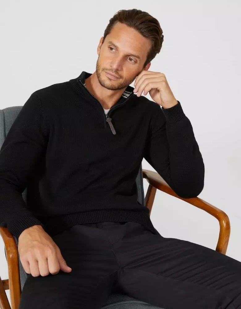 Mens Premium Cotton Funnel Neck Jumper