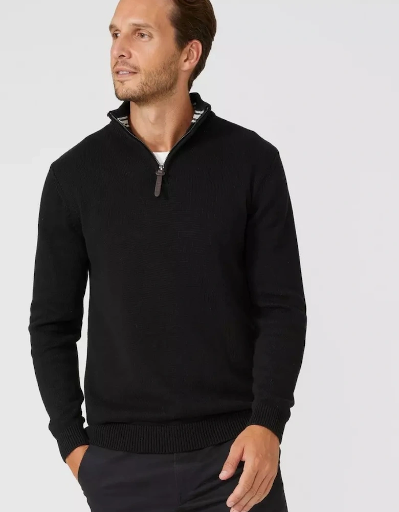 Mens Premium Cotton Funnel Neck Jumper