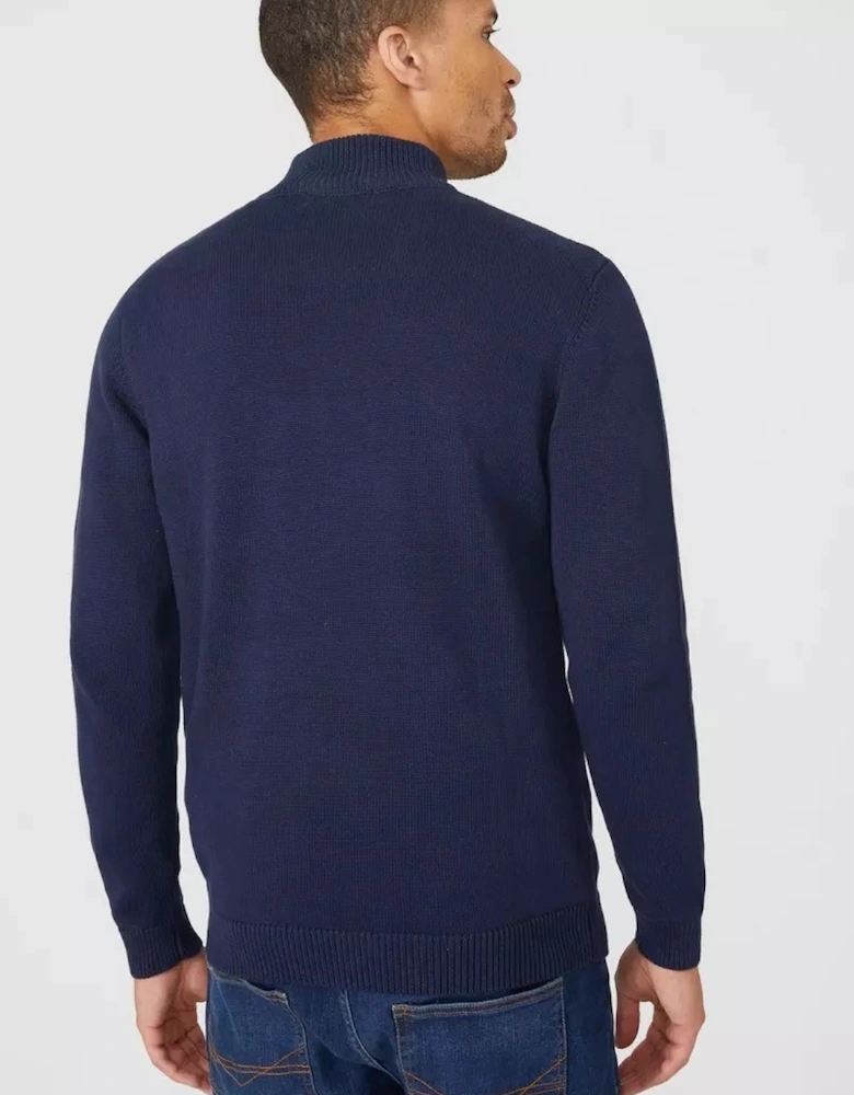 Mens Premium Cotton Funnel Neck Jumper