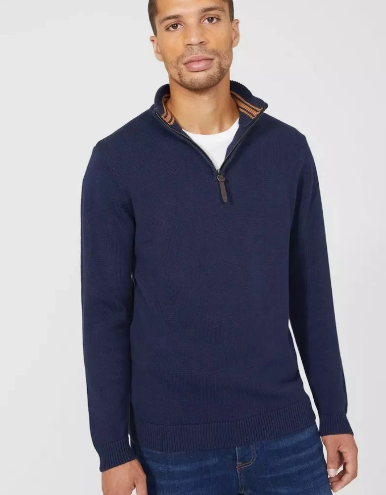 Mens Premium Cotton Funnel Neck Jumper