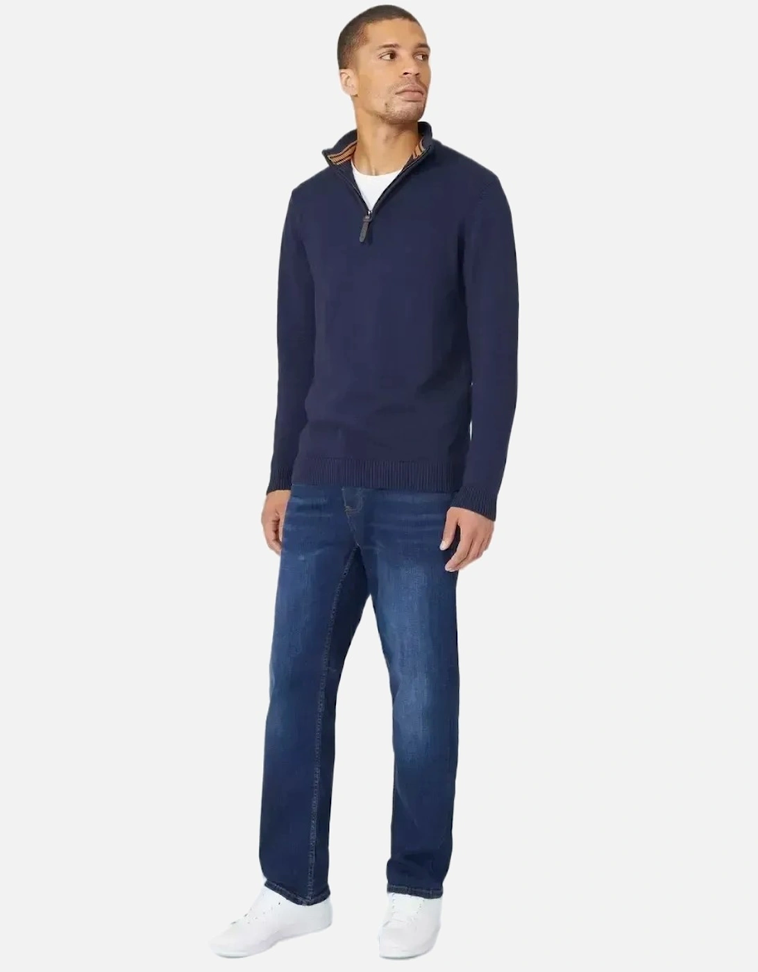 Mens Premium Cotton Funnel Neck Jumper, 6 of 5