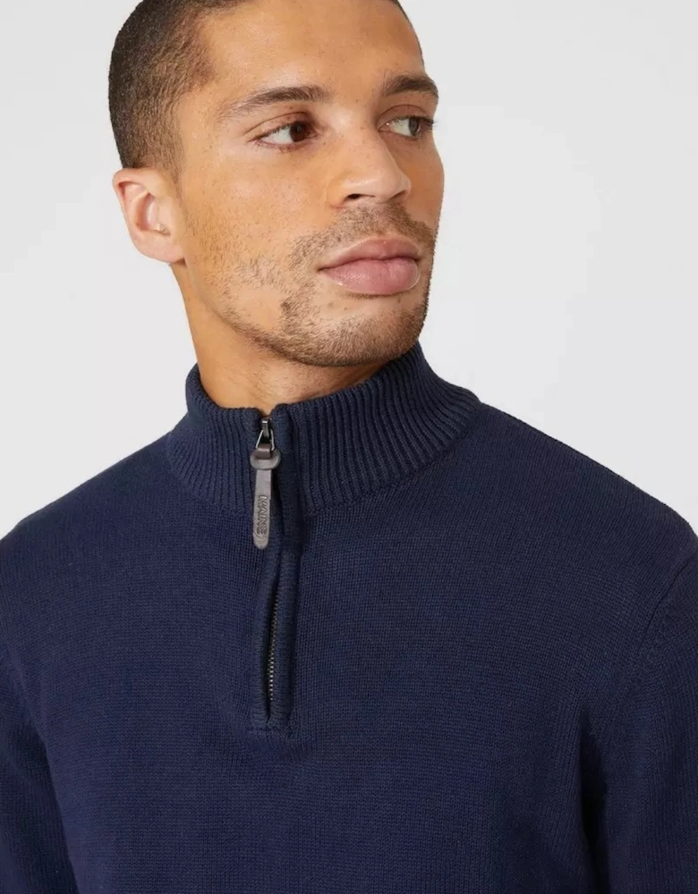 Mens Premium Cotton Funnel Neck Jumper