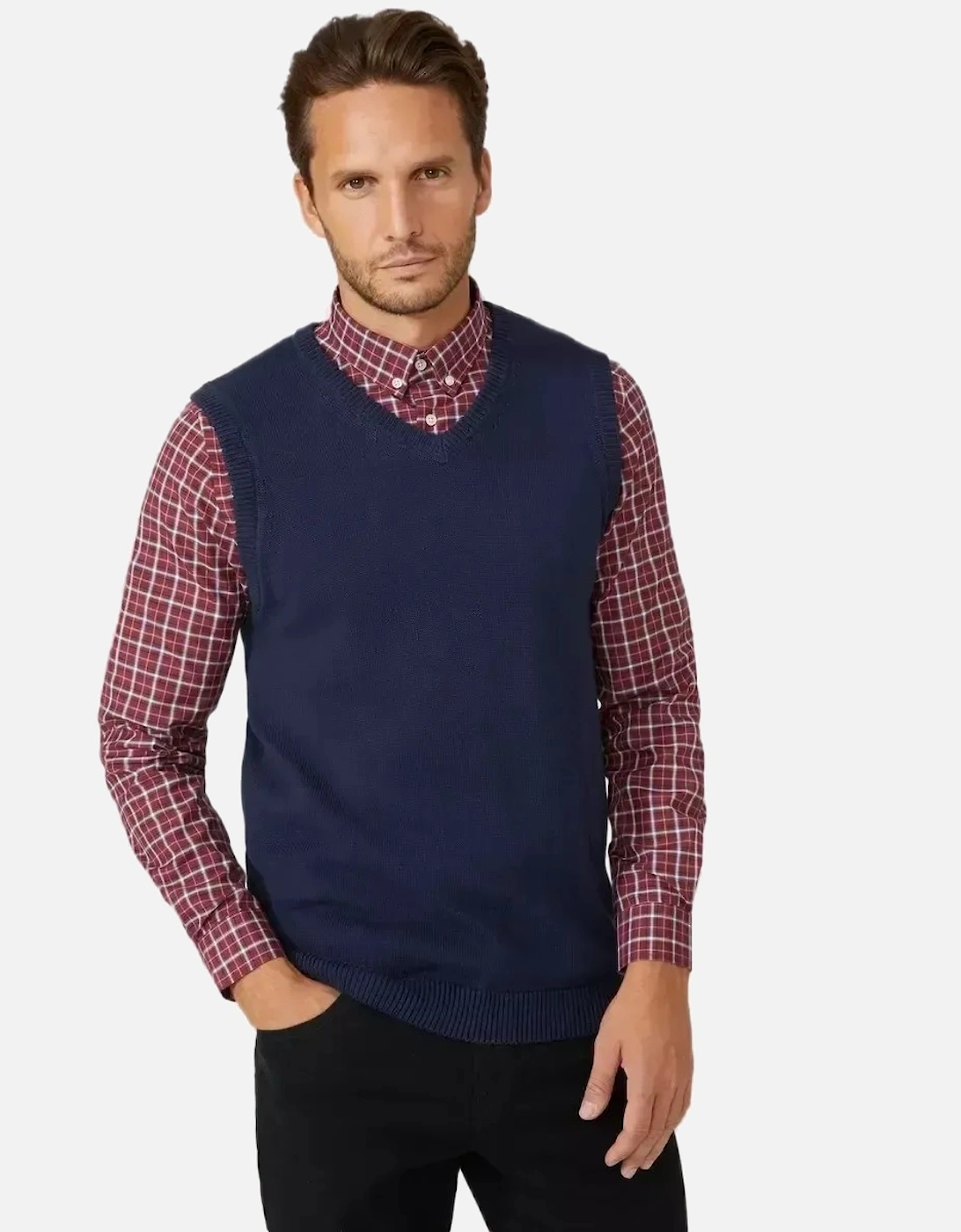 Mens Premium Cotton Knitted Sweater Vest, 6 of 5
