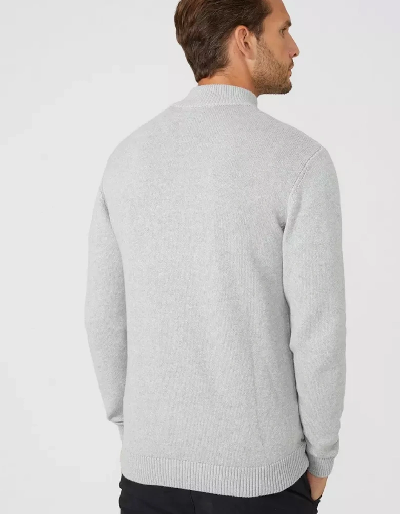 Mens Premium Cotton Funnel Neck Jumper