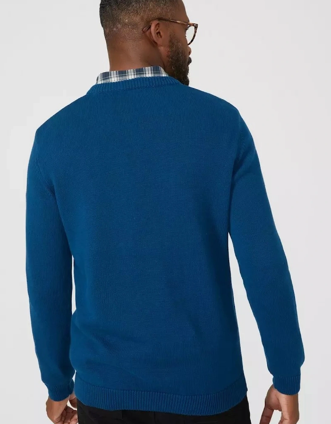 Mens Premium Cotton V Neck Jumper