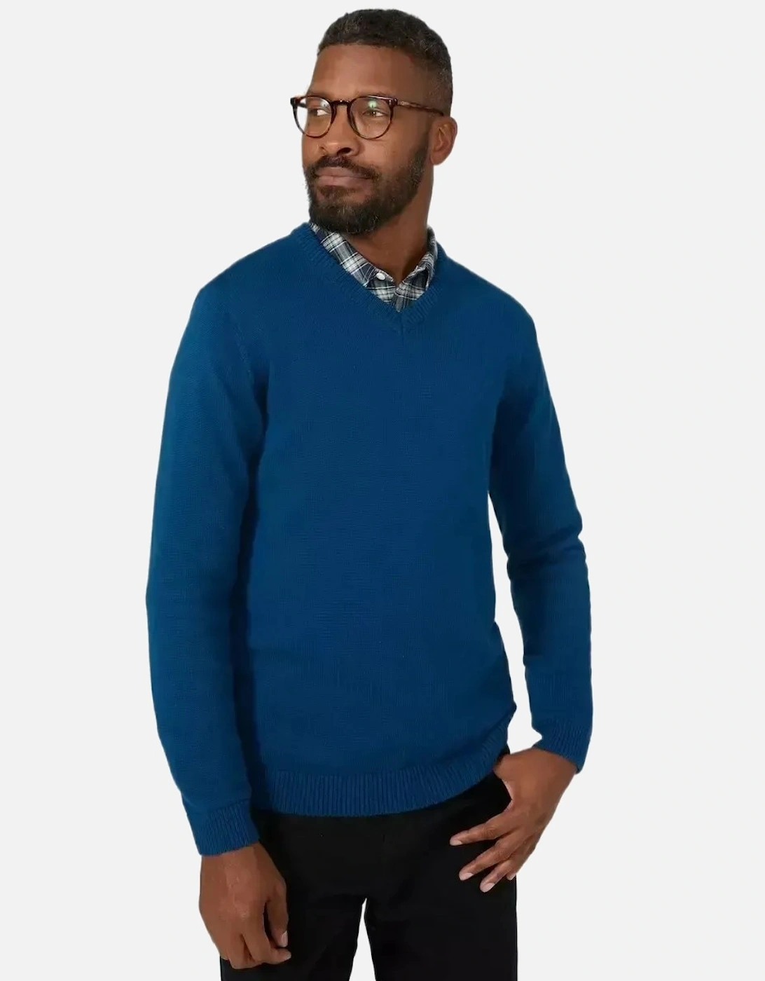 Mens Premium Cotton V Neck Jumper, 6 of 5